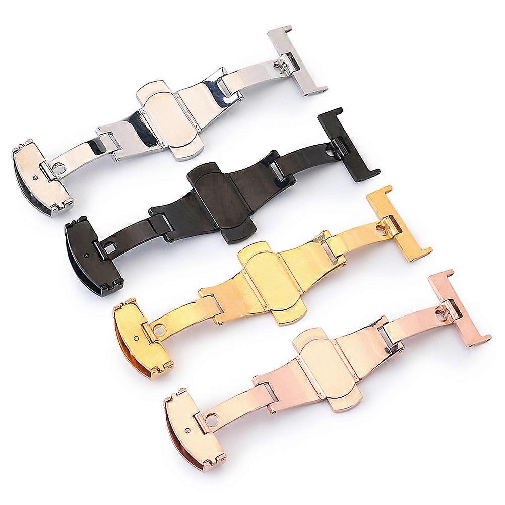 Watch Accessories Metal Buckle For Bag Butterfly Shape 18Mm Silver Double Button 1Pcs