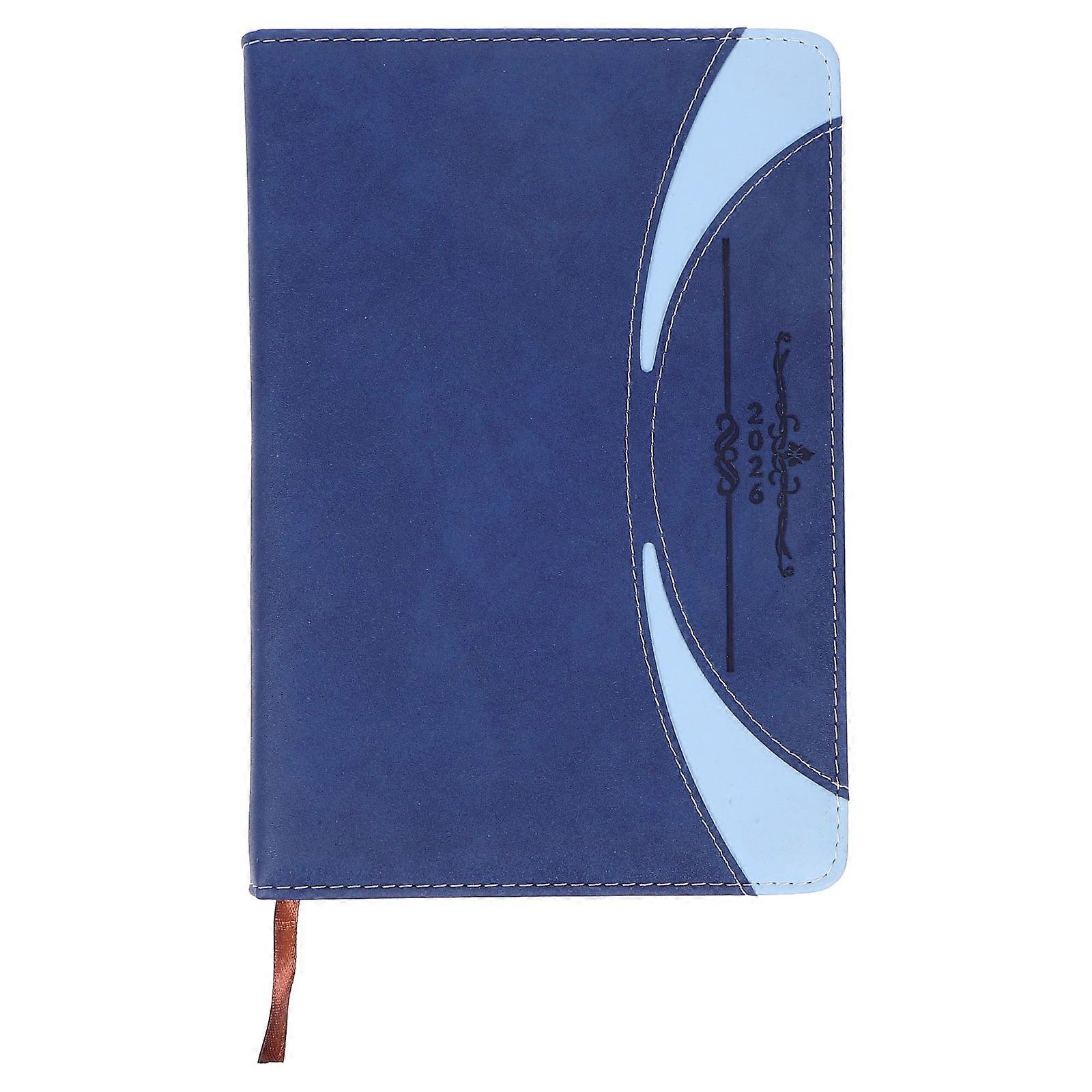 Daily Journal A5 Pu 2026 Notebook With Monthly Index Bookmarks For Men And Women Daily Notes Meetings Travel Rectangular Portable Size 1Pcs