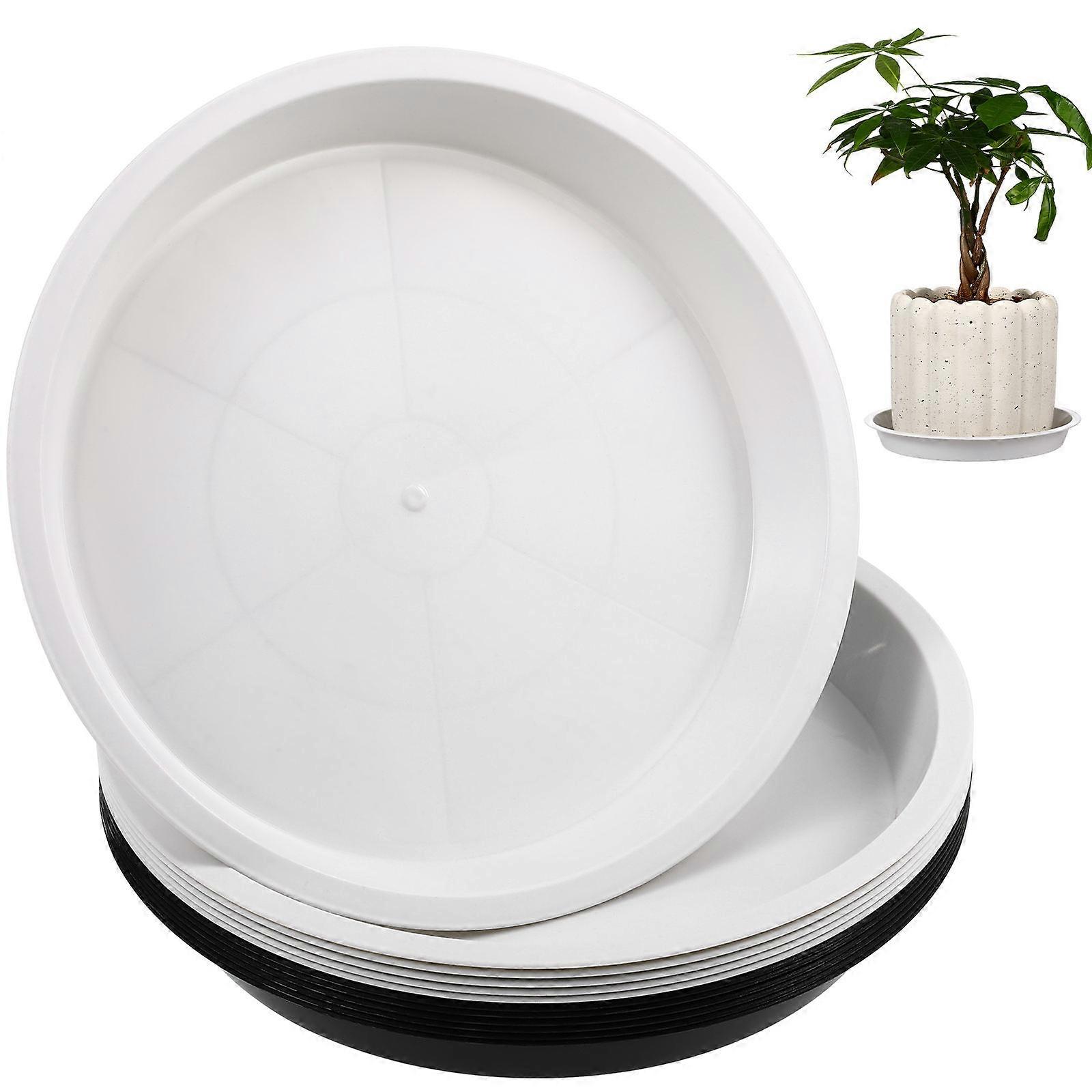 Garden Saucers Planter Trays Indoor Garden Round Plastic Water Prevention 12Set
