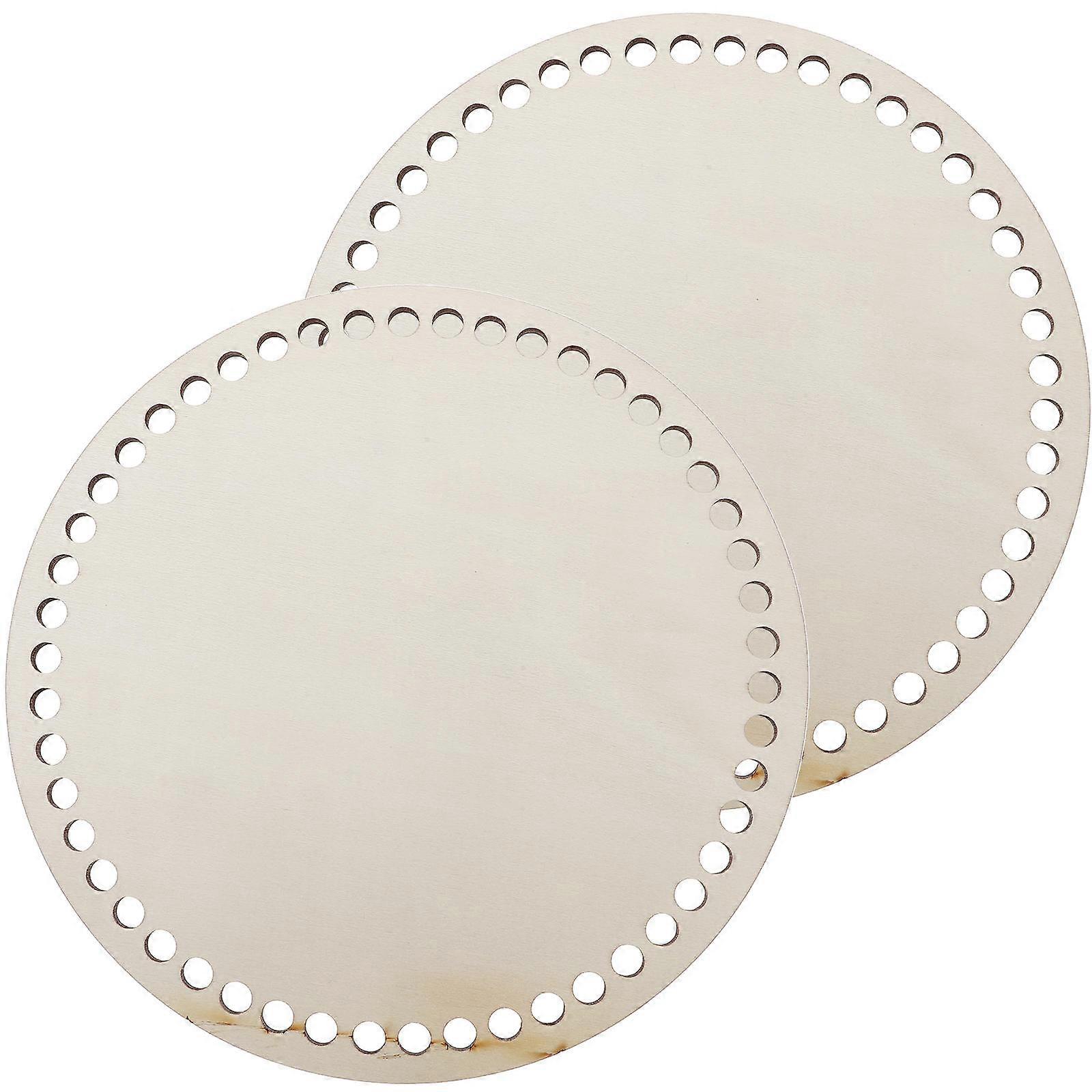 Weaving Base Board Basket Weaving Bottom Wood Material Large Holes Beginners Knitting Bag Creation 2Pack