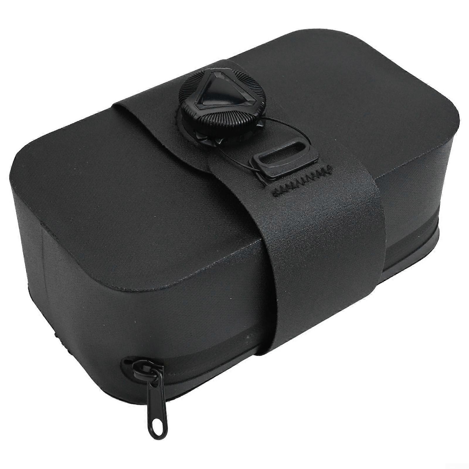Portable Bicycle Saddle Bag for Tools and Snacks with Secure Twist Lock, Black Color, Easy Assembly and Durable Design