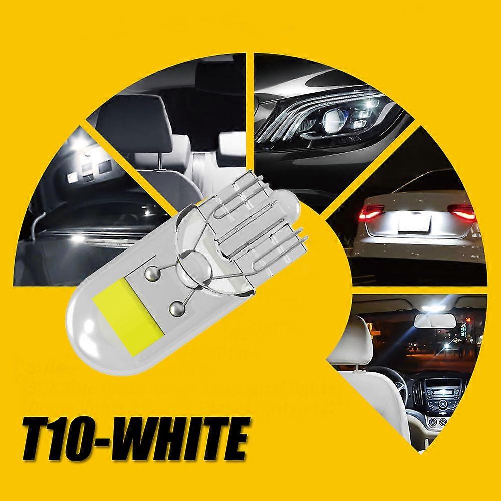 6x 白光通用 LED T10 Canbus 楔形灯泡 LED 汽车内饰圆顶阅读灯泡仪表灯汽车信号灯