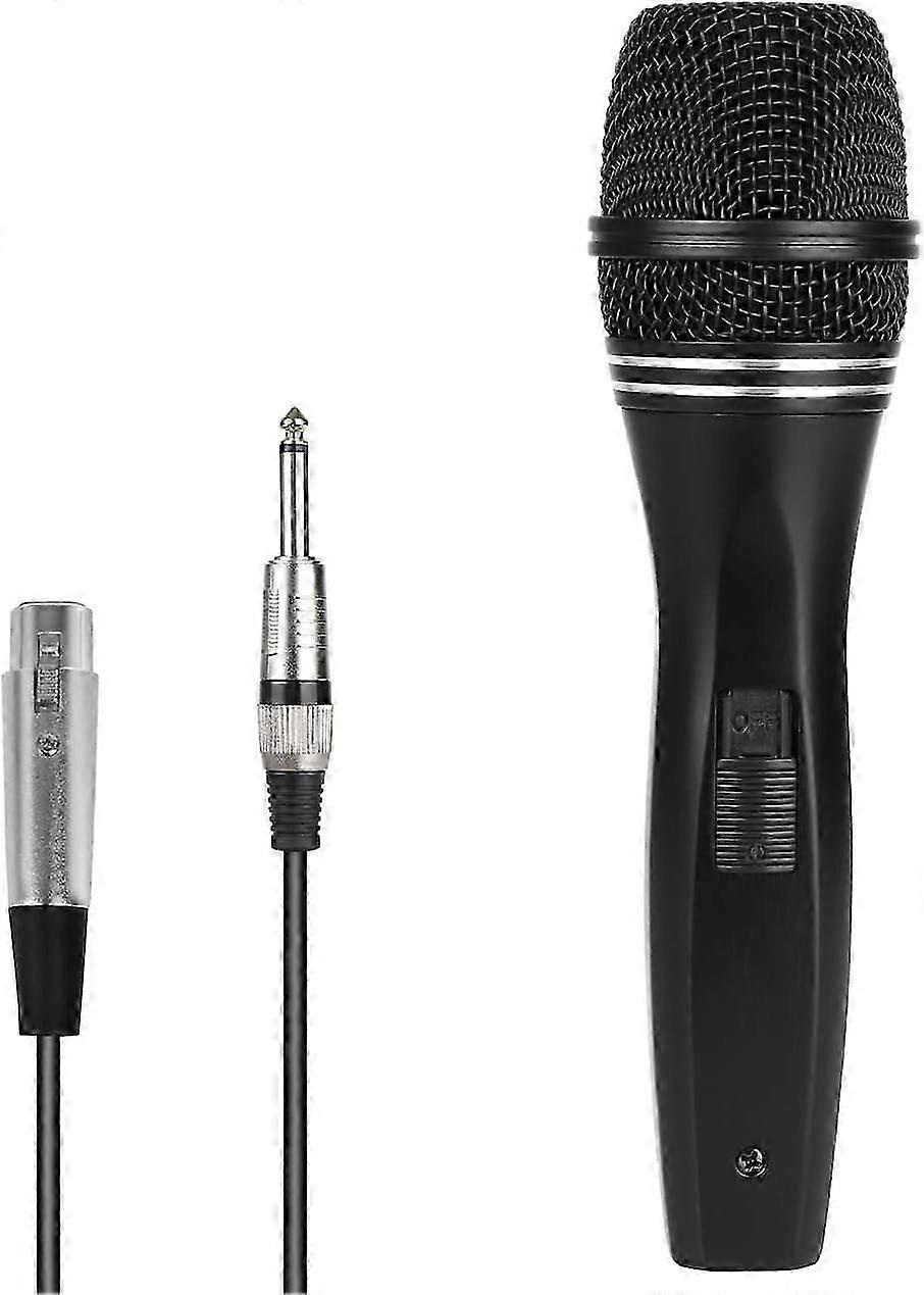 Professional Unidirectional Handheld Microphone - ON/OFF Switch Stage Singing Karaoke Speech