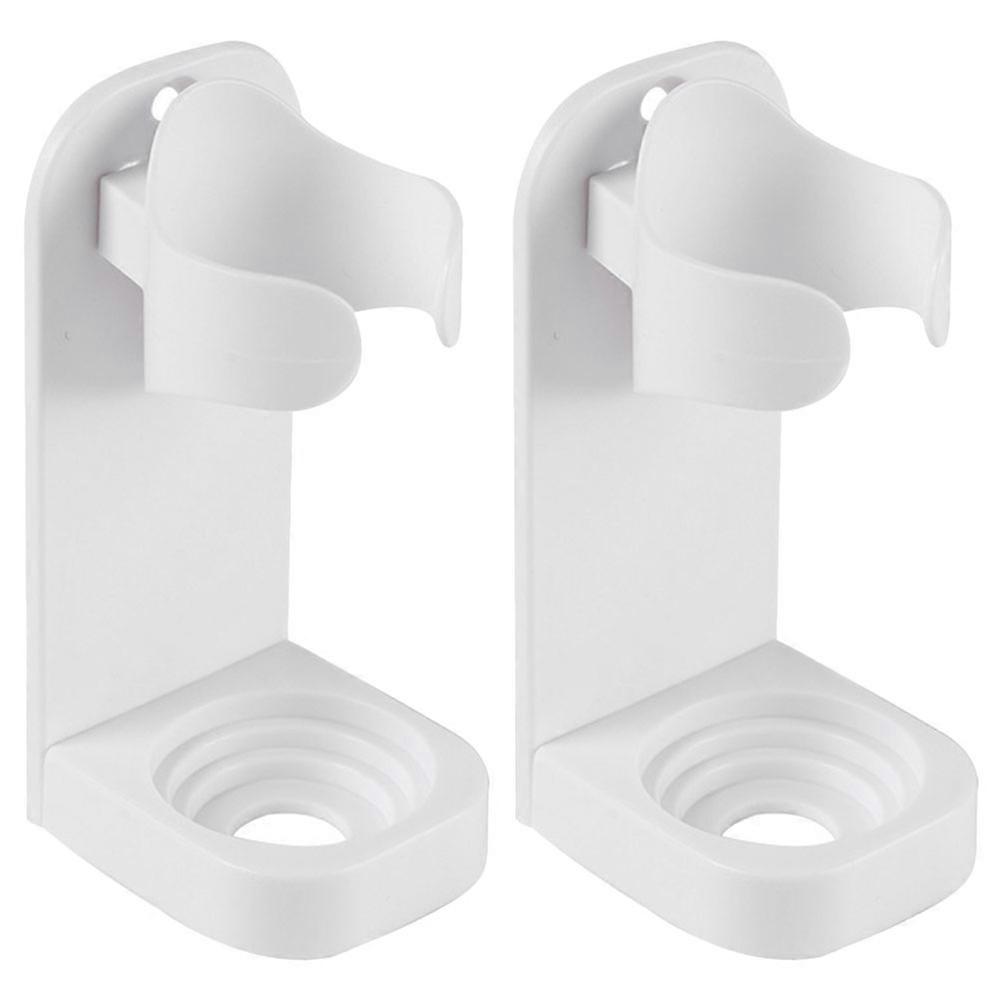 Electric Toothbrush Holder Wall Mounted for Shower, 2pcs Nail Abs Toothbrush Racks with Bottom Drain for Bathroom Organization Easy Installation