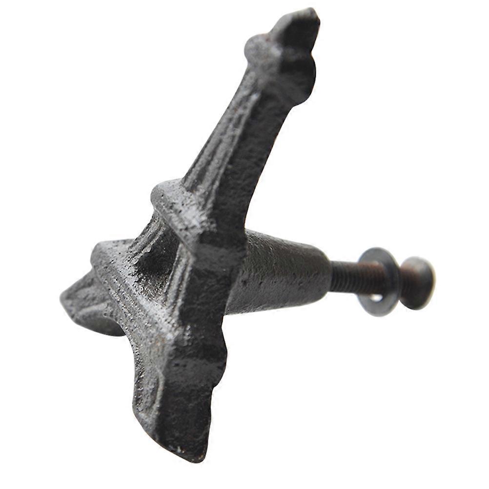 Metal Door Pulls Vintage Style Eiffel Tower Shape Cabinet Knob Handle For Furniture Upgrading 5.50X3.50X2.86CM 1Pcs