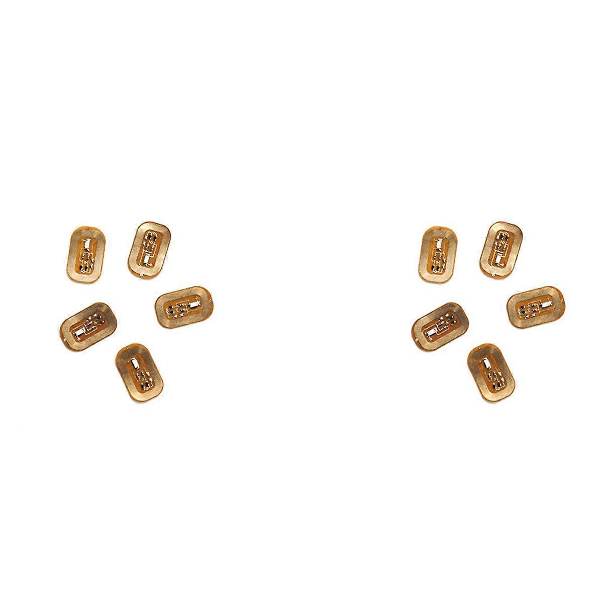 5Pcs NFC Flash Nail Sticker LED Bare Chip Luminous Lamp, Red Light