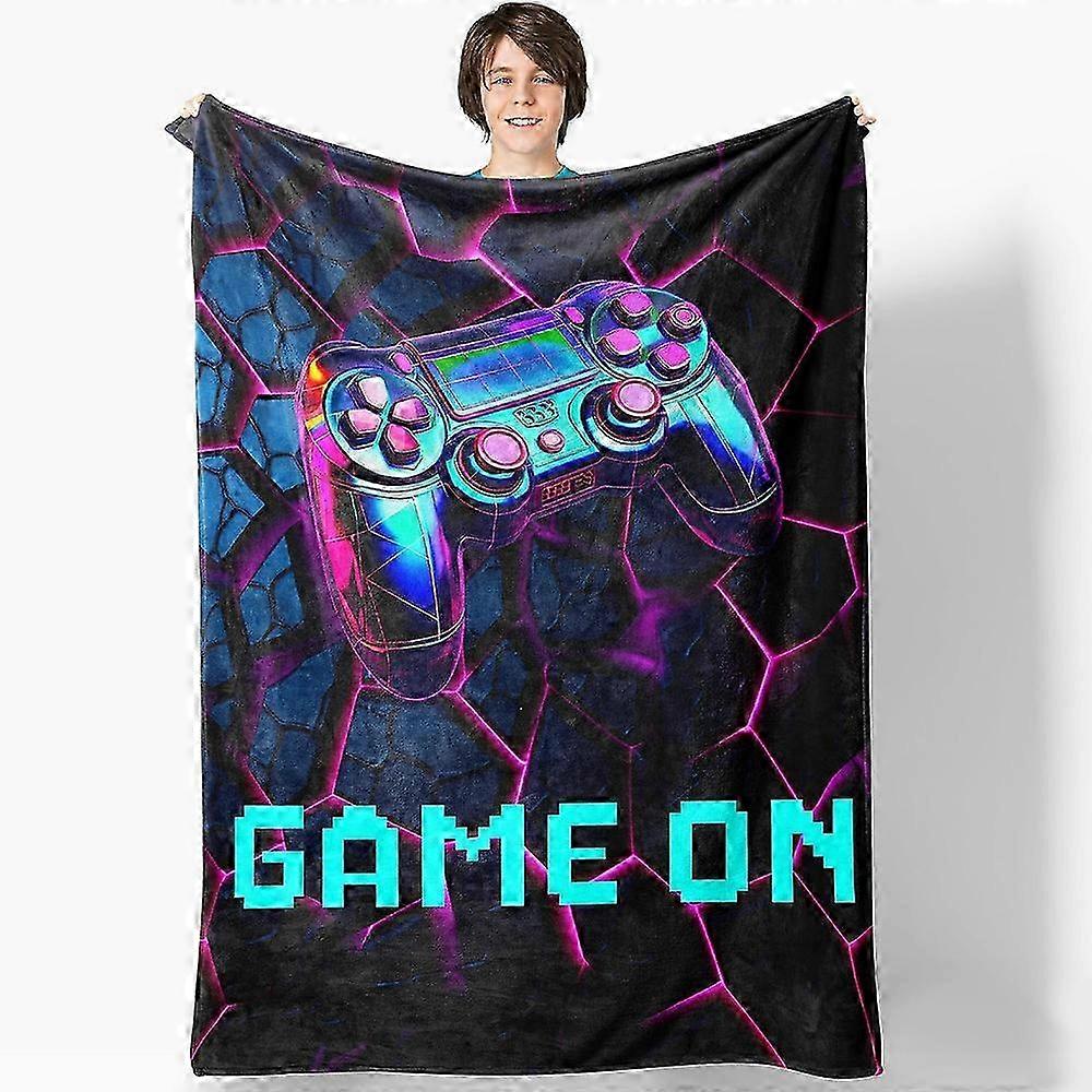 ゲーマーのためのゲームブランケット、男の子、子供、ティーンのためのビデオゲームスローブランケットギフト