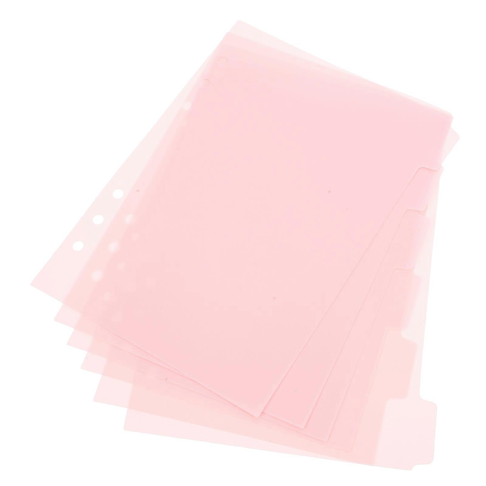 6pcs Writable Tab Dividers for Notebooks – PP Page Dividers to Organize Loose Leaf Binders for Home, Office & School Use