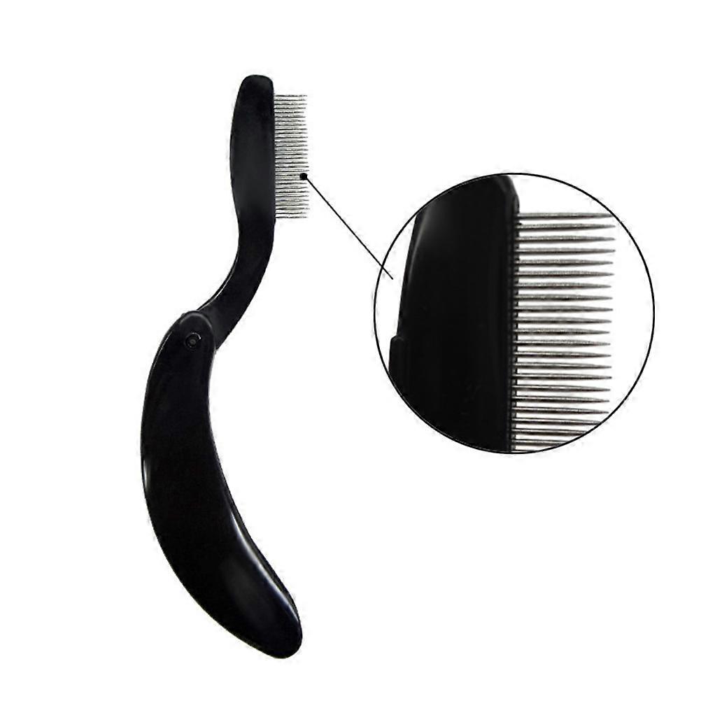 Folding Eyelash Comb Metal Plastic Easy to Clean Separating Lashes 4Pcs