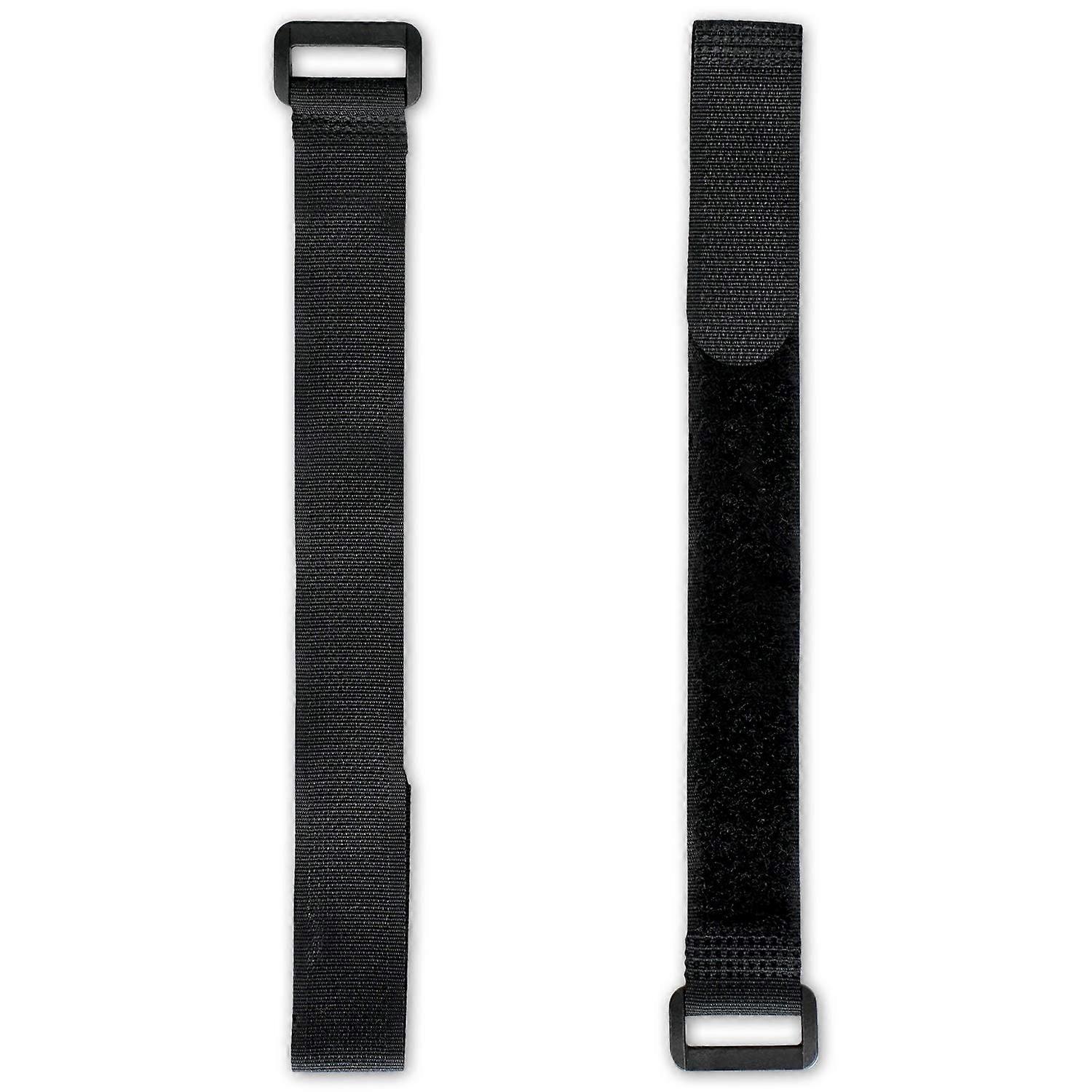5x Fleece and Hook and Loop Tape 50cm with Loop, Black, 20mm Width, Hook and Loop Strap