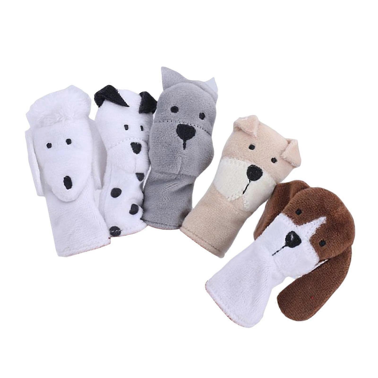 Finger Puppets Set Of 5 Soft Plush Storytelling Props For Kids, Family Member Characters, Crib Time Helpers