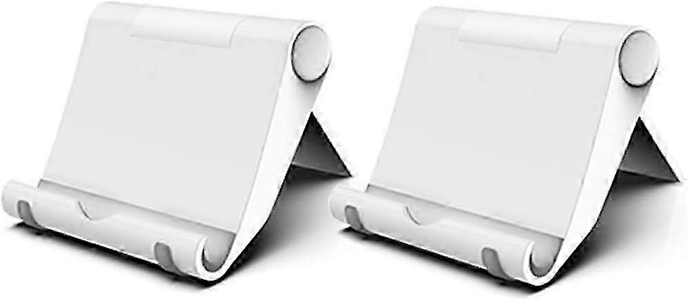 2 Pack Adjustable Mobile Phone Stand Holder for Desk, Compatible with Various Phone Models, Foldable
