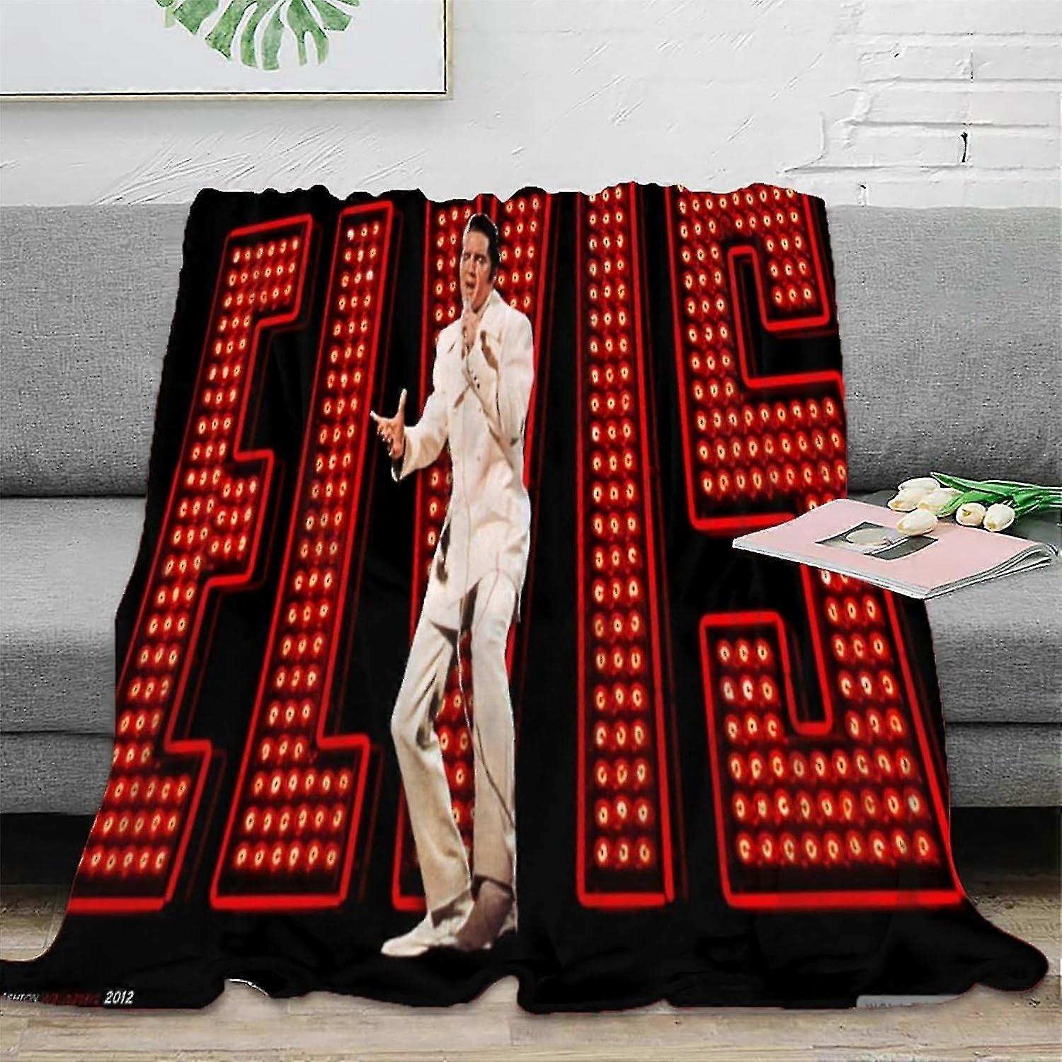 3D Printed Fleece Throw Blanket for Kids, Plush Flannel Blanket for Sofa and Bed, Autumn/Winter Design