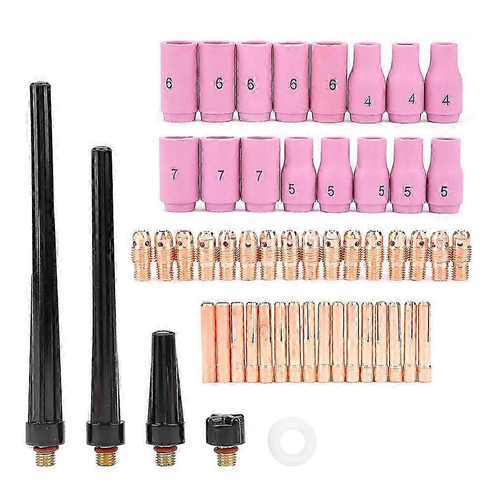 53pcs/set TIG Welding Torch Body Parts Gas Lens Nozzle Collet Cup Kit For WP-9 20 25