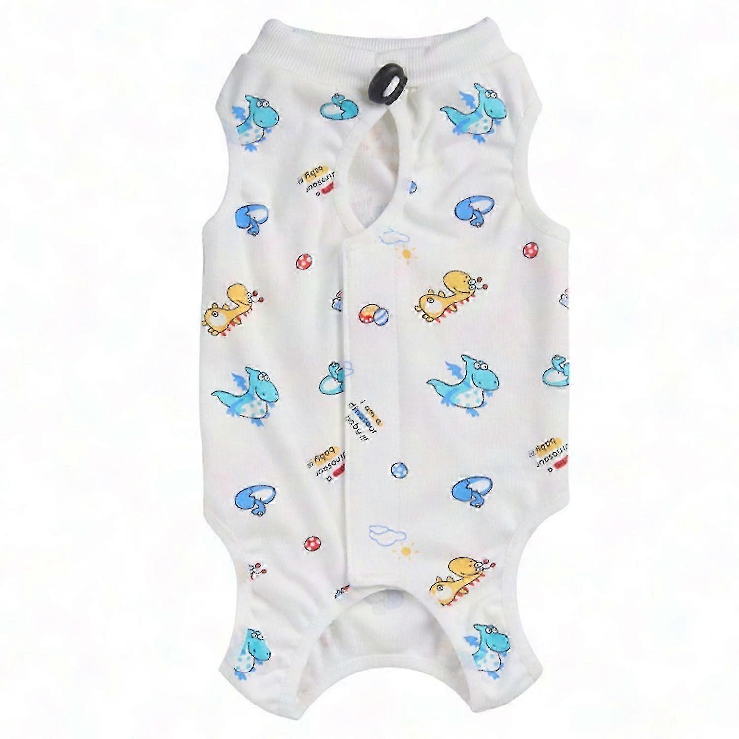 Breathable Dinosaur Print Design Cat Recovery Suit