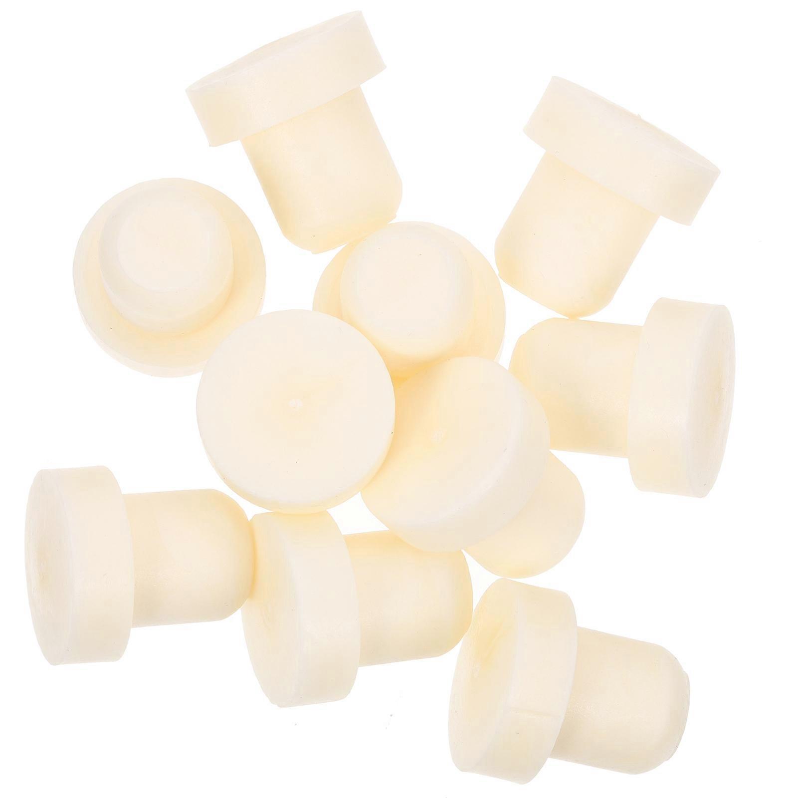Wine Stoppers with Airtight Seal for Home Use Made of Synthetic Material Beige Color 10pcs