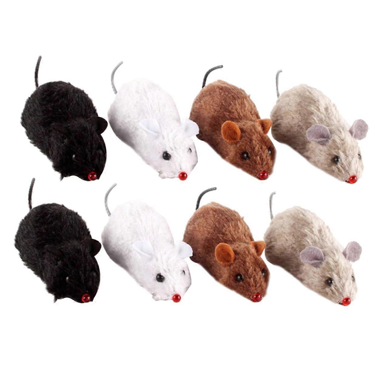 8-Piece Plush Cat Toy Set with Interactive Mice for Cat Training and Playtime for Cats and Kittens