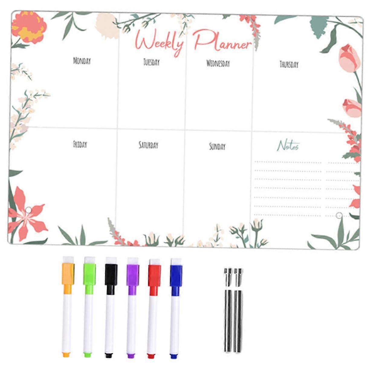 1 Set Acrylic Memo with Transparent Writing Board for Creative Notes, Pen Included for School, Office, Home, and Events