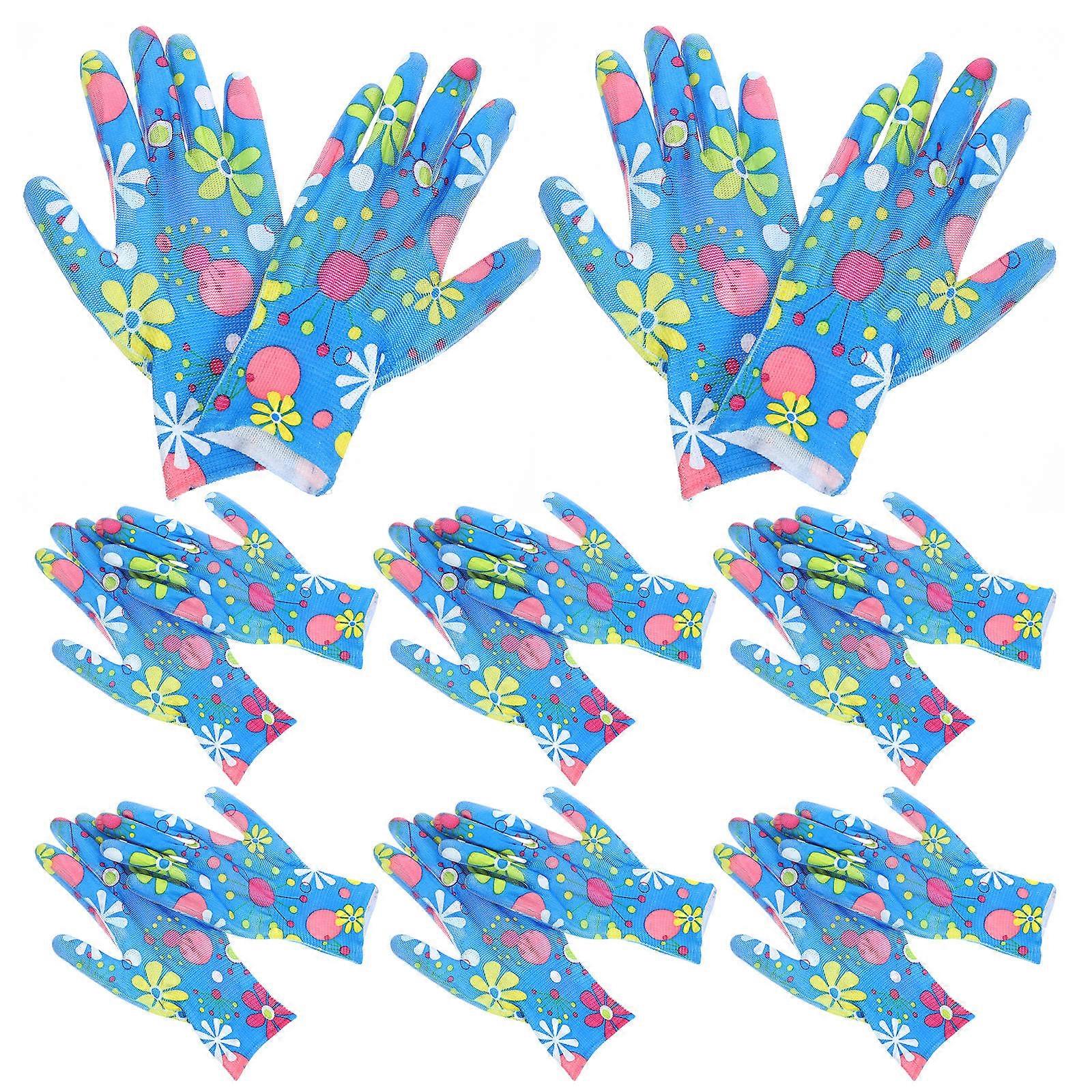Warehouse Gloves For Women Labor Protection Gloves Multi Scene Application High Class Style Blue 12Pairs