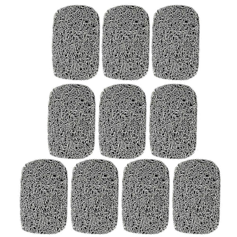 10pcs Trays Self Draining Pads PVC Soap Holder for Bathroom