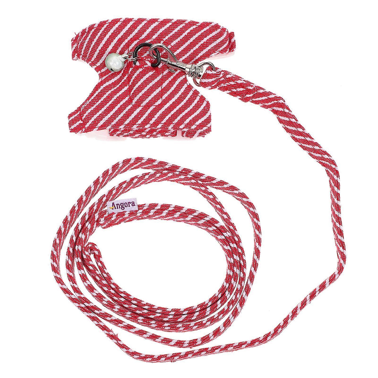 Animal Traction Ropes Ferret Harness Leash Set Linen Fabric Prevents Pulling Suffocating Running 1Set