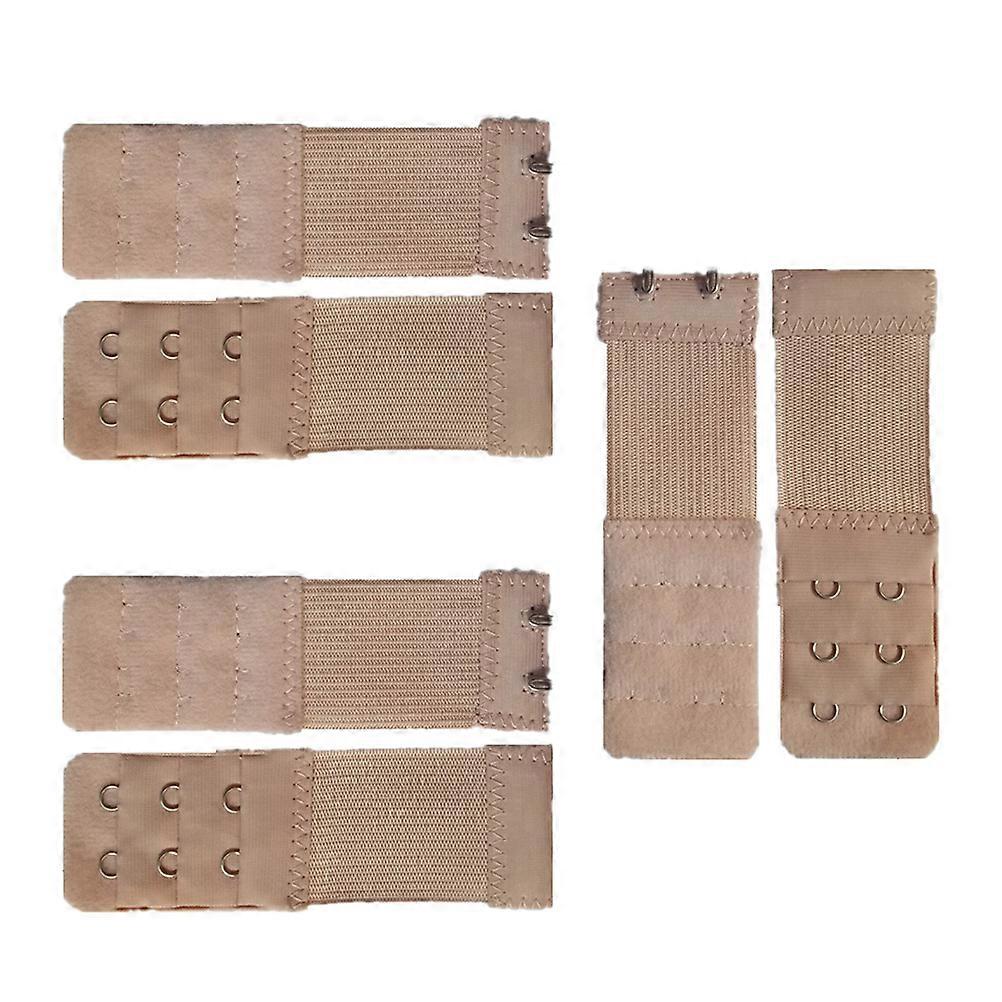 6pcs Women's Elastic Bra Extenders with Hook Closure – Comfortable Fit for Pregnancy, Weight Gain, or Tight Bras – Apricot Color
