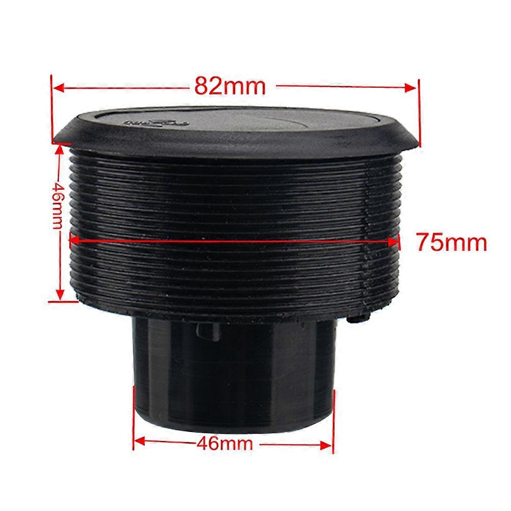 Air Conditioner Vent For Motorhome Abs Material Round Shape Suitable For Caravan 82Mm Outer Diameter Black 1Set