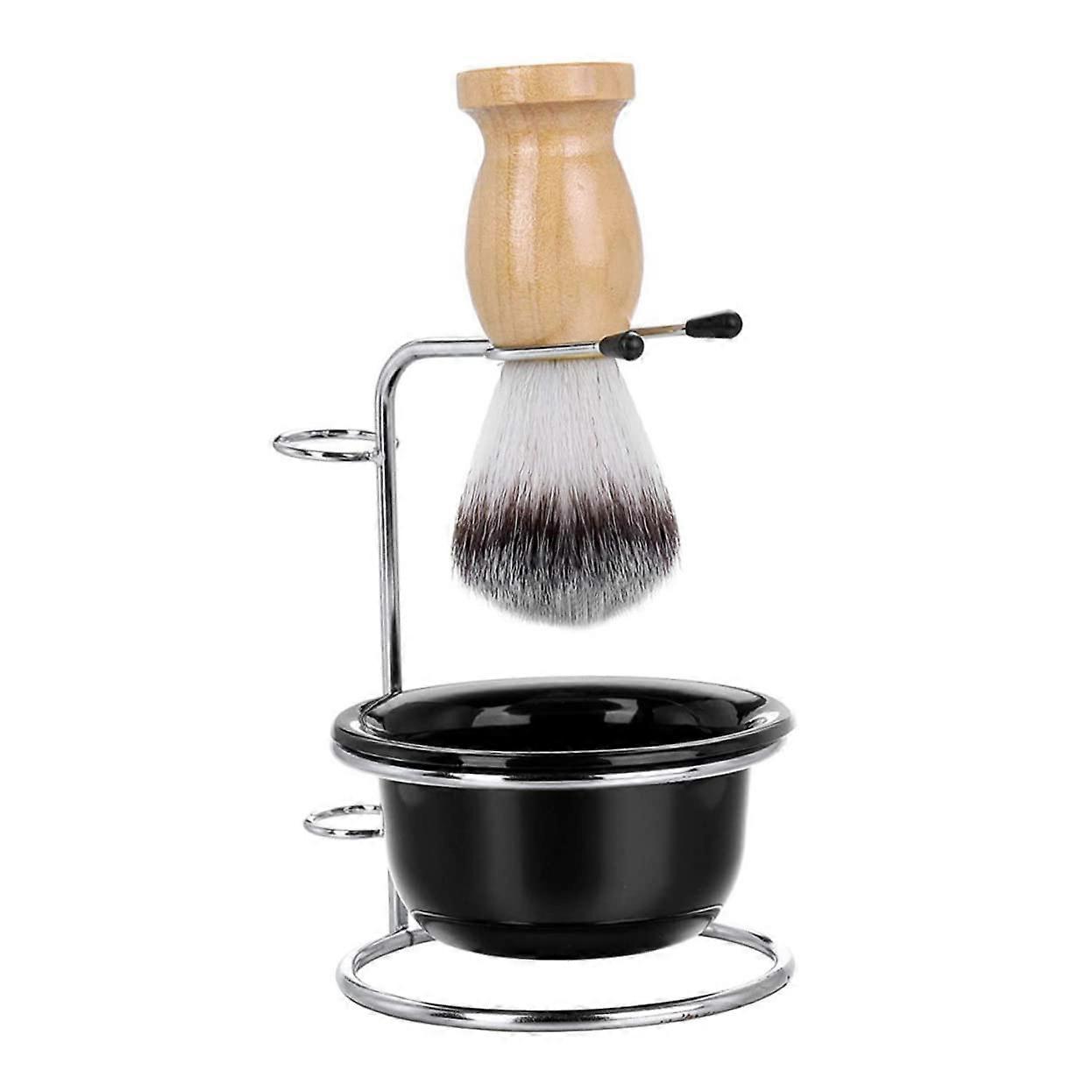 Men's Razor Brush Set with Holder, Face Soap Tool, Hair and Beard Brush, Shaving Accessories for Men