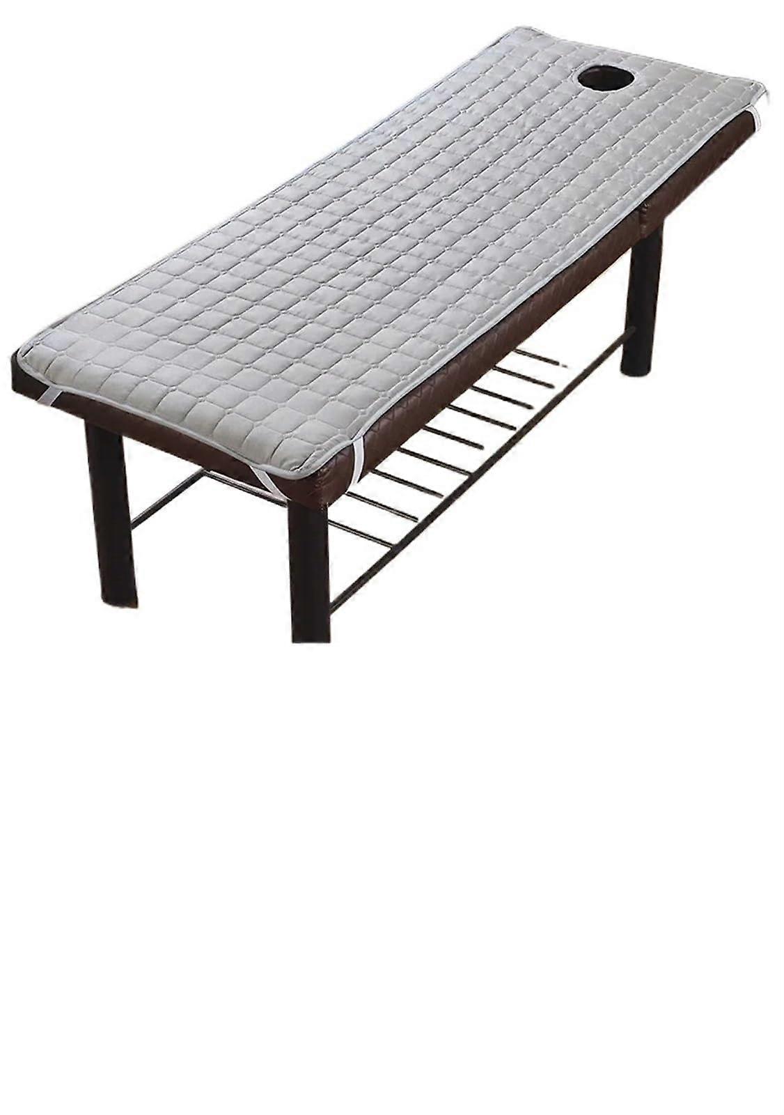 Fitted Sheet For Massage Table With Face Hole - Skin-Friendly Grey 190 x 80 cm