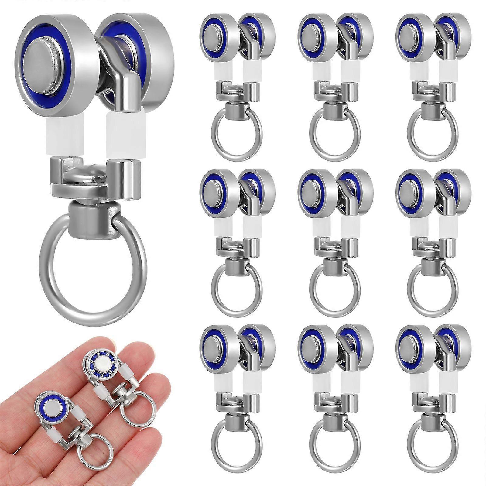 16pcs Curtain Track Rollers: Ceiling Curtain Track Hooks Flexible Bendable Clips Plastic Drapery Rail Gliders with Hooks for Shower Window