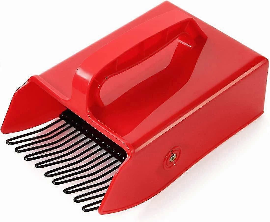 Berry Picker Tool - Plastic Scoop for Harvesting Various Berries (Red)