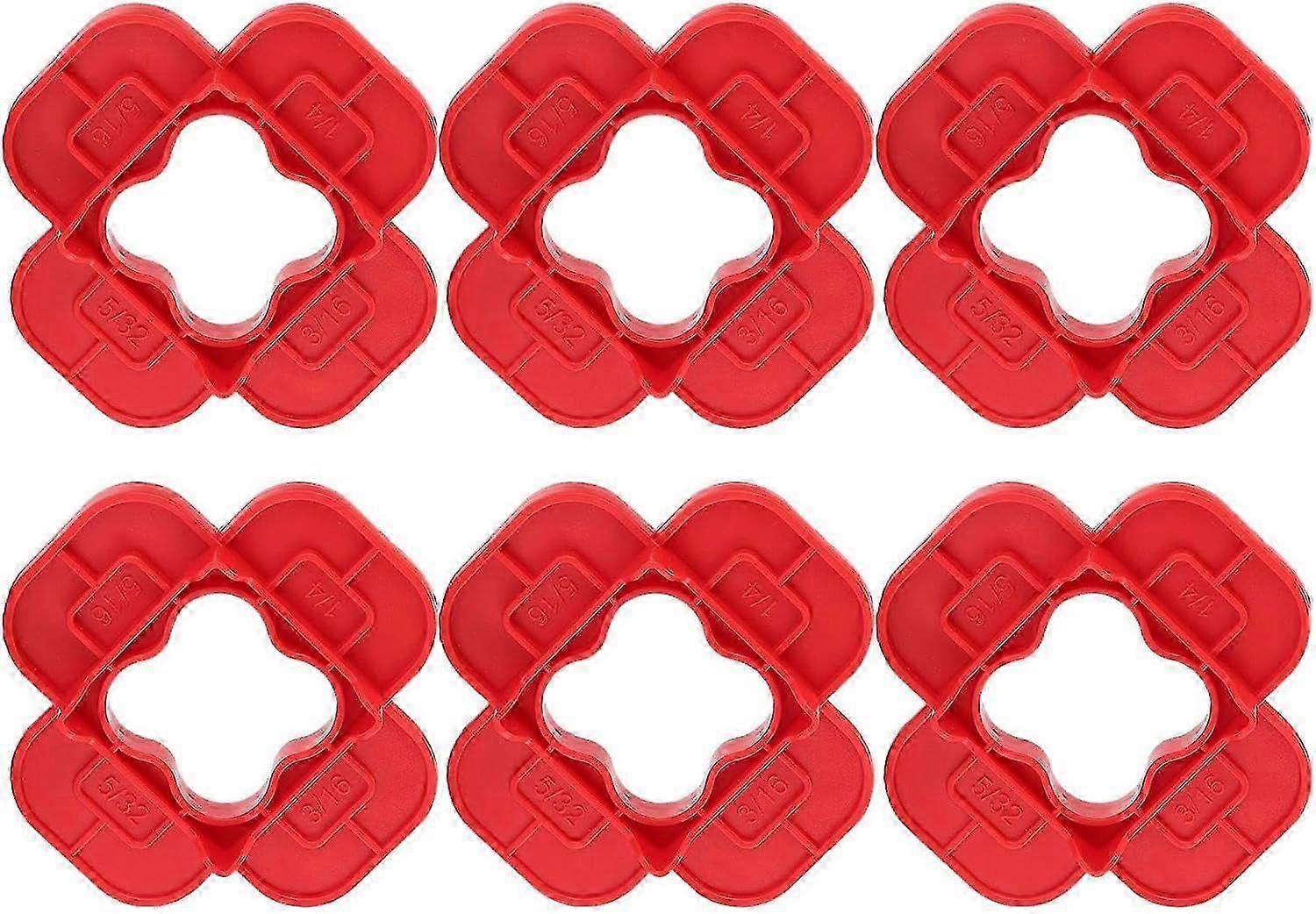 6 Packs 4-in-1 Deck Spacer Tool for Composite PVC Hardwood Decking Board Gap 5/32 3/16 1/4 5/16 Inch
