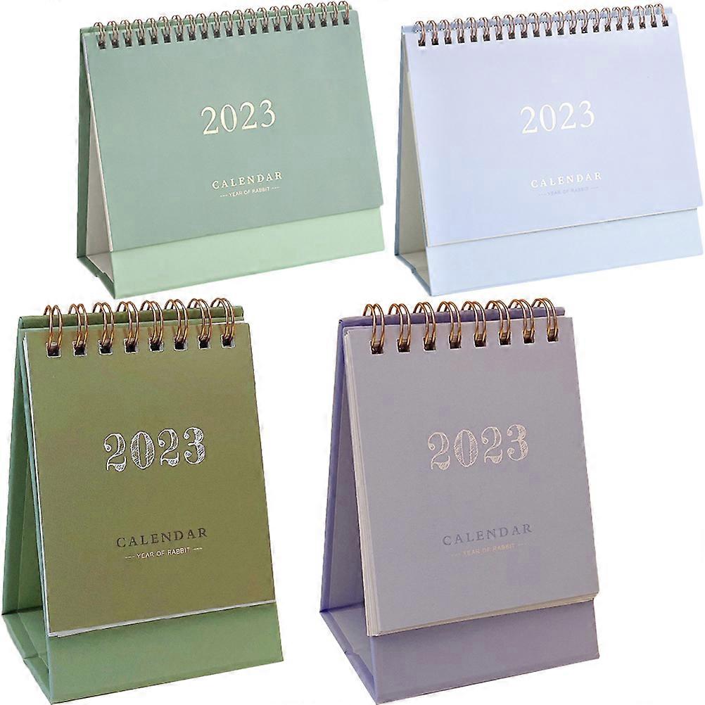 Creative Desktop Calendar 2023 Tracking Work and Plans Teachers Students Office Workers 4Pcs