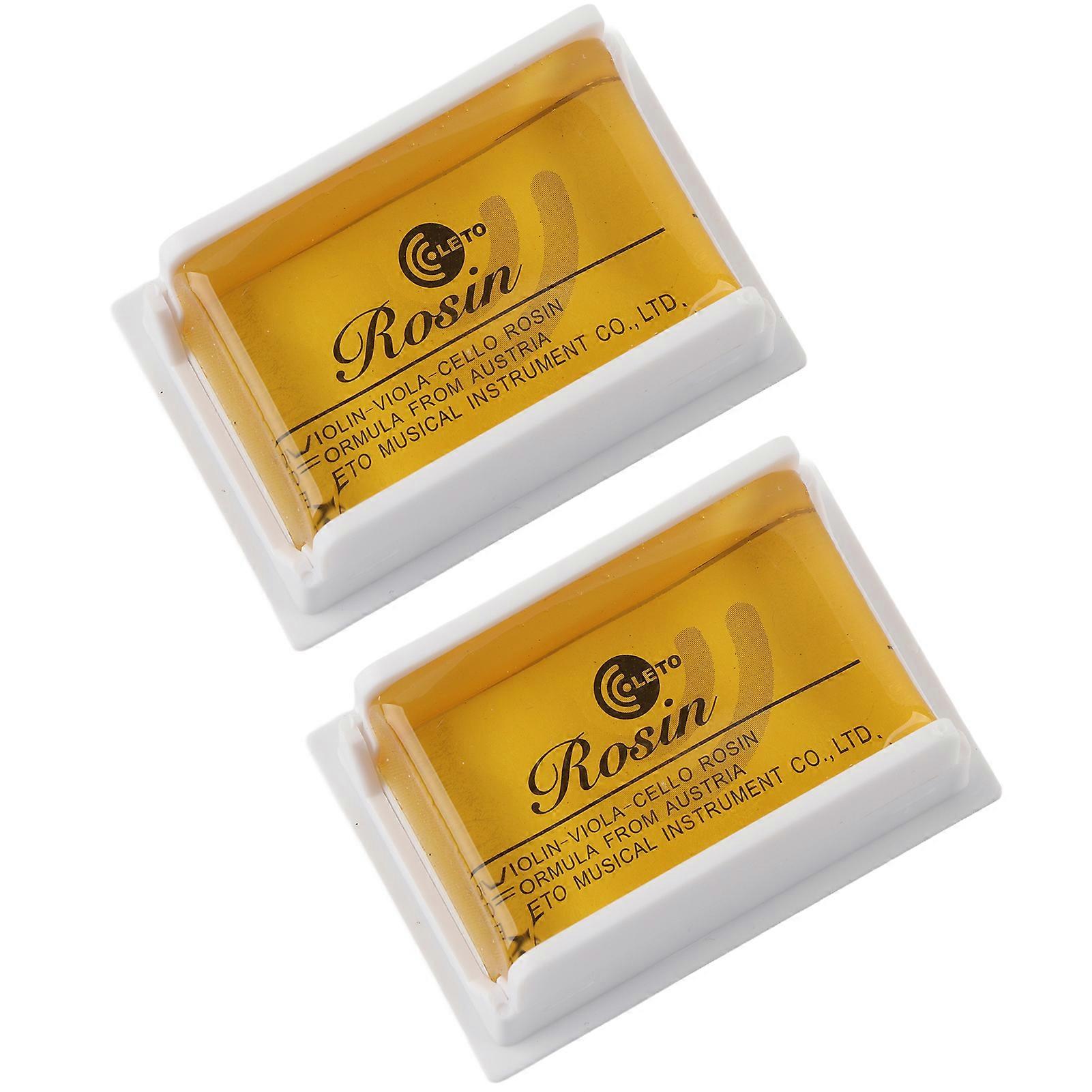 2Pcs Violin Rosin Bow String Instrument Accessory Low Dust Universal for Viola Cello LETO601