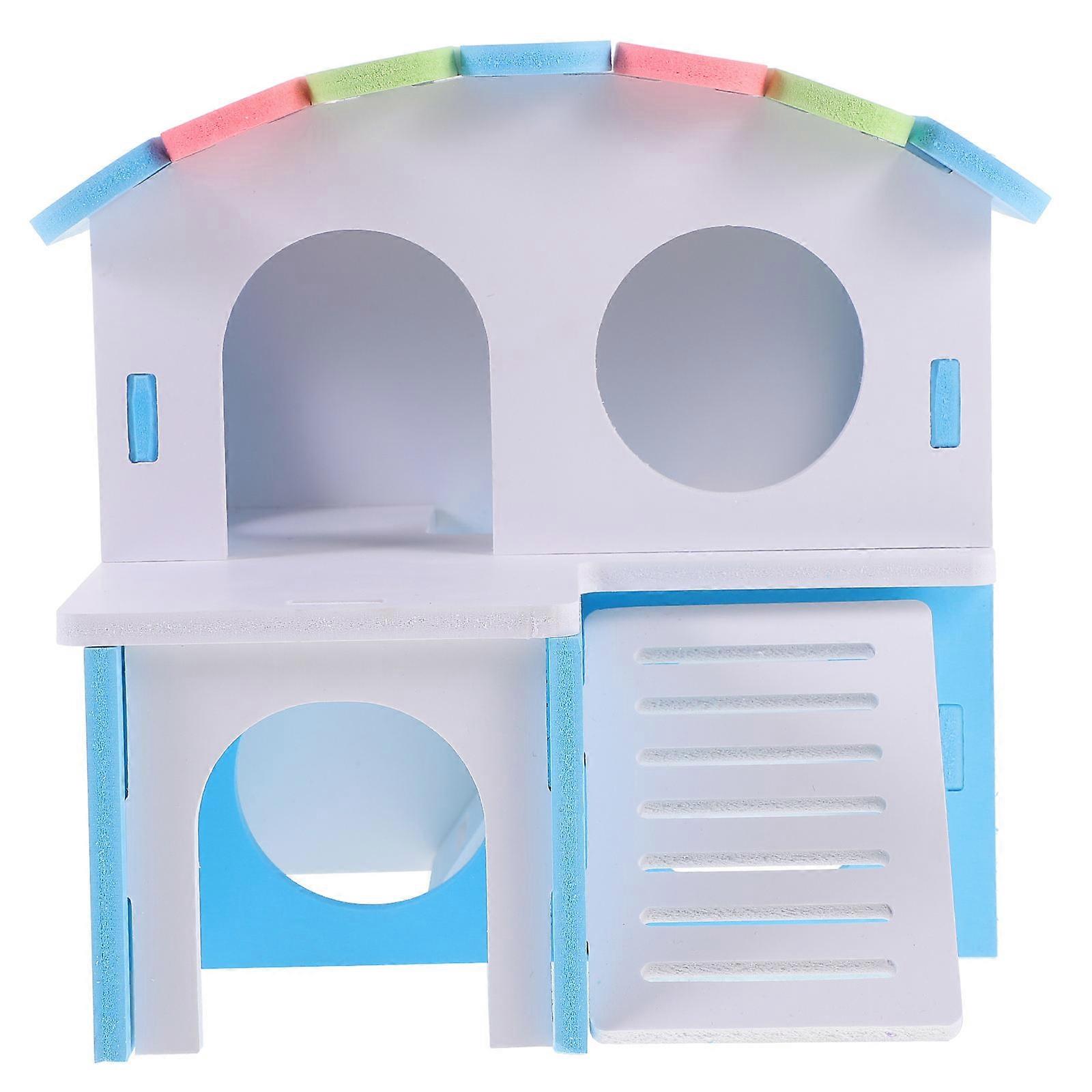 بيت الهامستر الأبيض PVC الرائع للحيوانات الصغيرة مثل الهامستر جربيل شينشيلا 6.5 بوصة