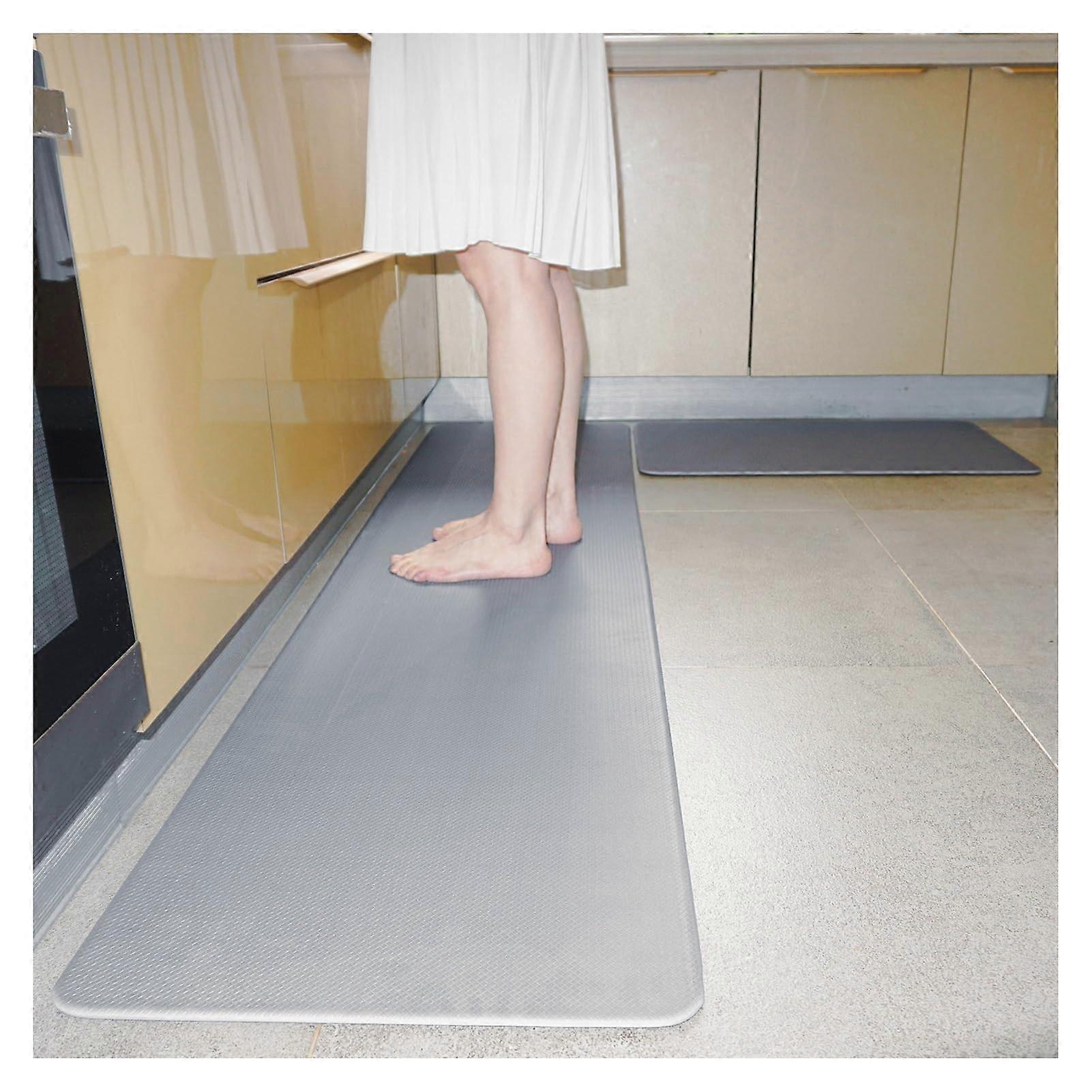 load rubber mats, nonslip, waterproof, ergonomic, standing mat (Grey, 45x180CM)