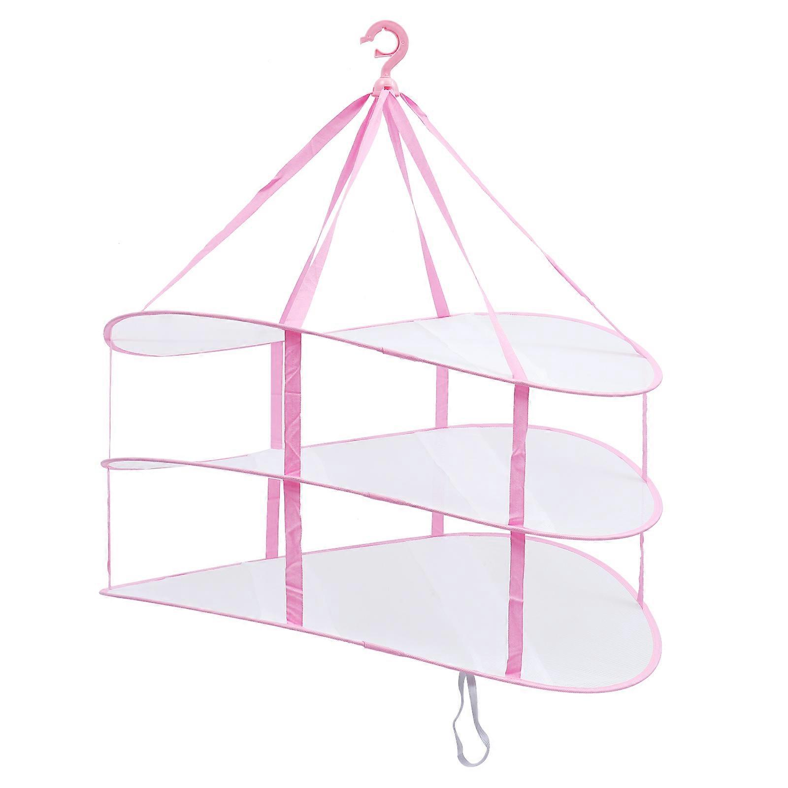 Laundry Rack Drying Rack Clothing Foldable For Underwears Baby Garments Blue Size 78.00X61.00X34.00CM Folding 1Pack