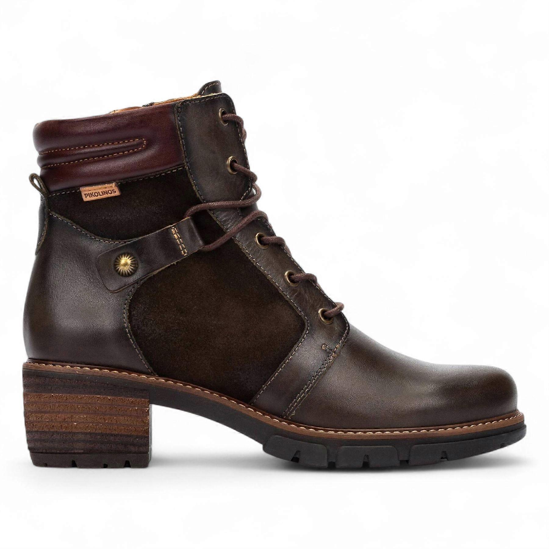 Pikolinos Women’s Leather Zip & Lace Up Heel Ankle Boots - San Sebastia
