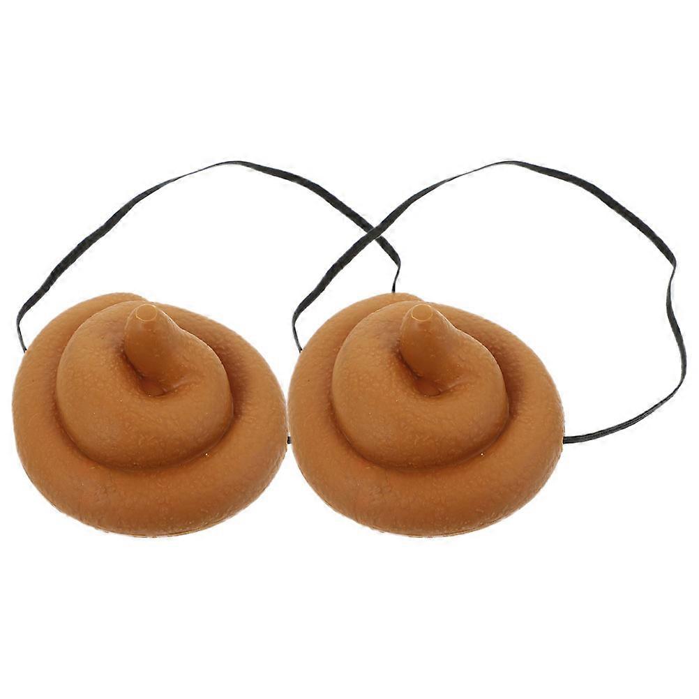 2pcs Realistic Poop Game Hats – Lightweight & Comfortable Costume Headgear for Pranks, Parties, Family, School, Office, Role Play & Festive Events