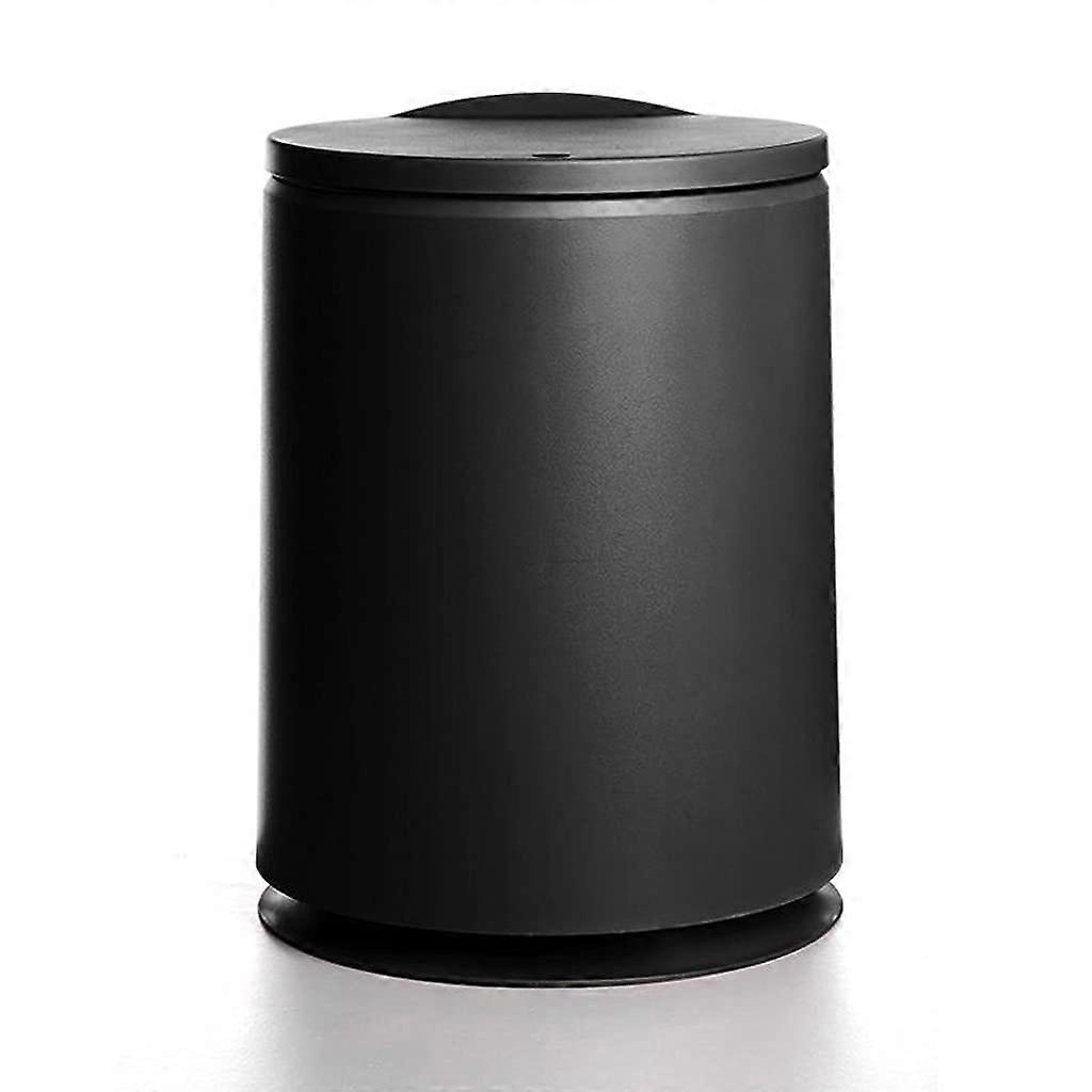 10L PressType Round Plastic Trash Can, DoubleLayer Reusable Bathroom/Bedroom Waste Bin, Nordic Household Cleaning Tool, Easy to Clean