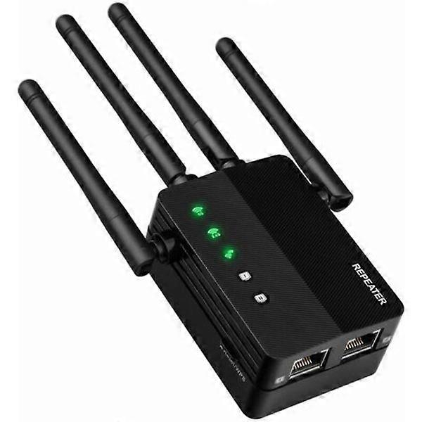 Powerful Wireless WiFi Range Extender - 1200mbps WiFi Repeater with 2 Ethernet Ports, WiFi Booster 5Ghz and 2.4Ghz