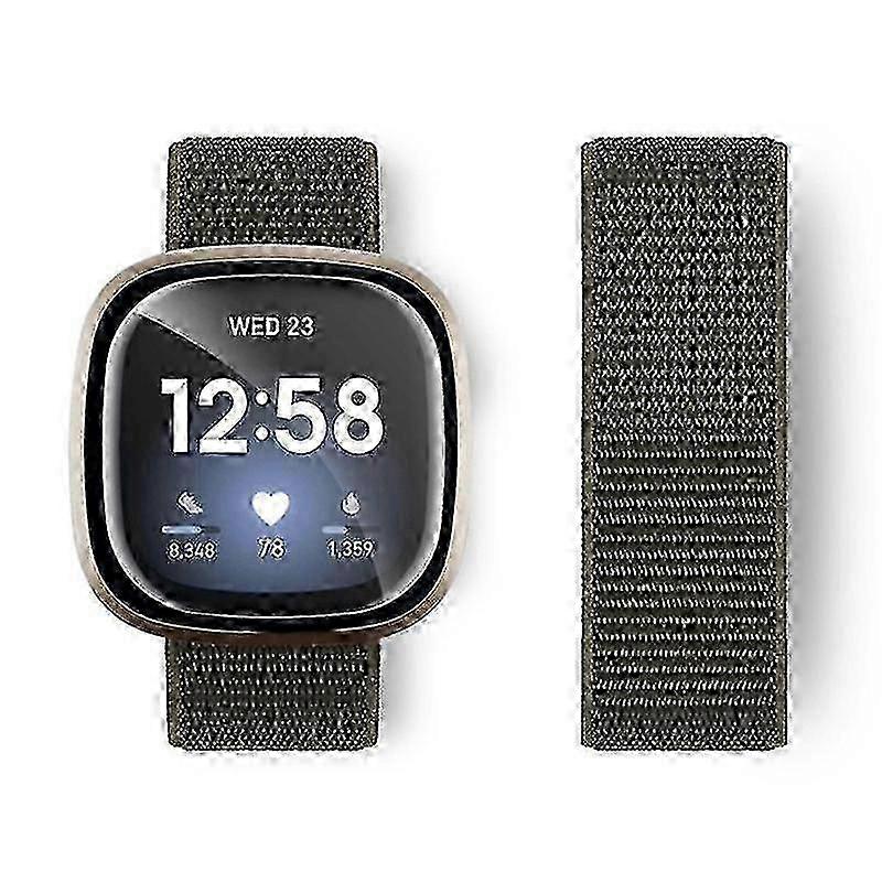 2025 Fitbit Versa 4/Sense 2 Soft Nylon Sport Loop Watch Band Replacement