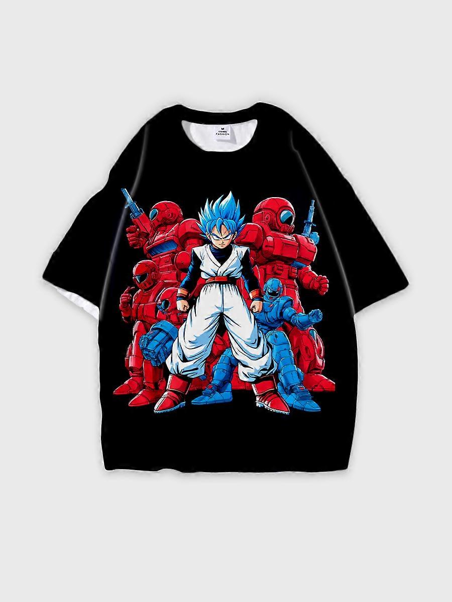 T-shirt round neck Cartoon Pattern loose short sleeve E1491