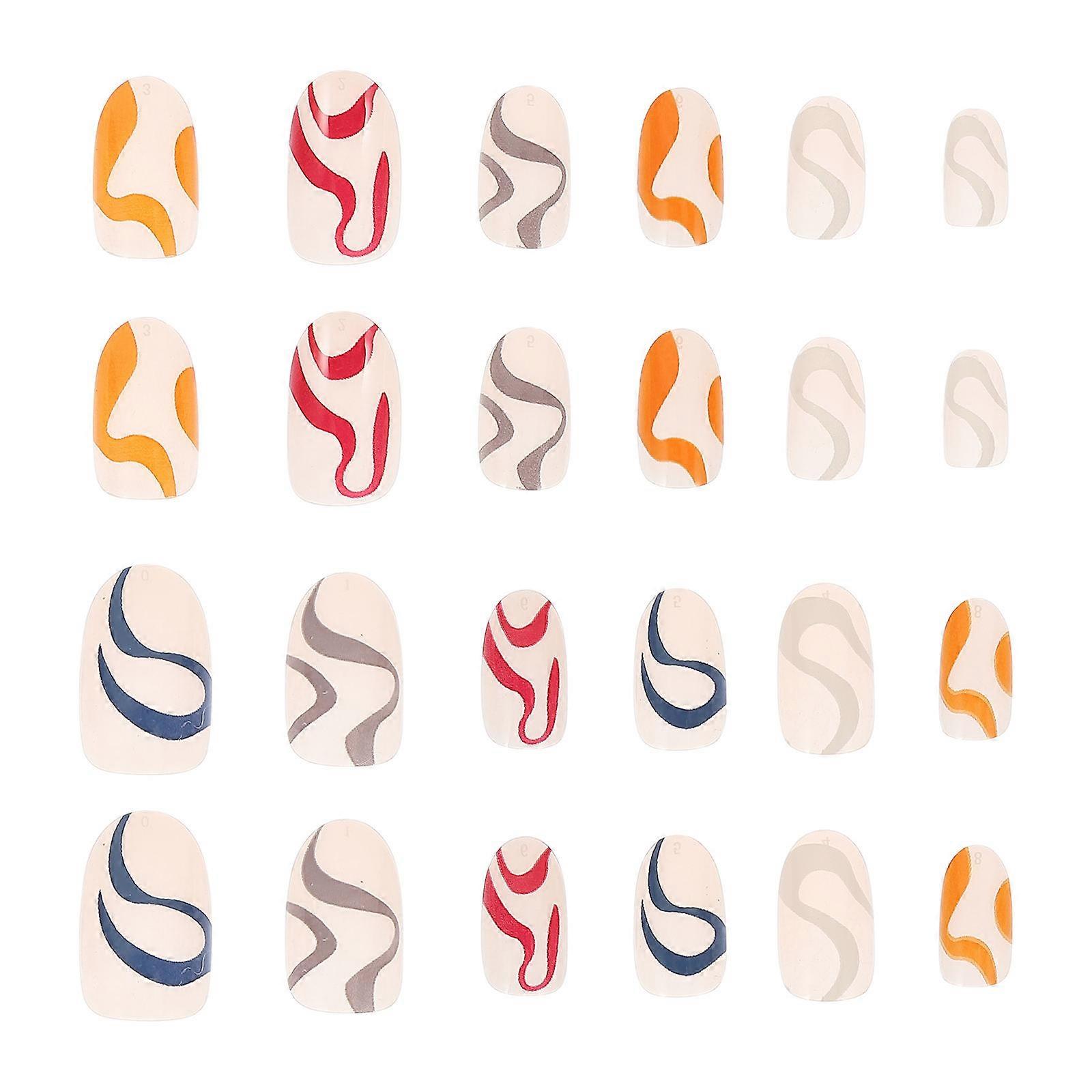 Fake Nails For Girls Designed In Assorted Color For Nail Art Fashion With Various Sizes And 24Pack Quantity