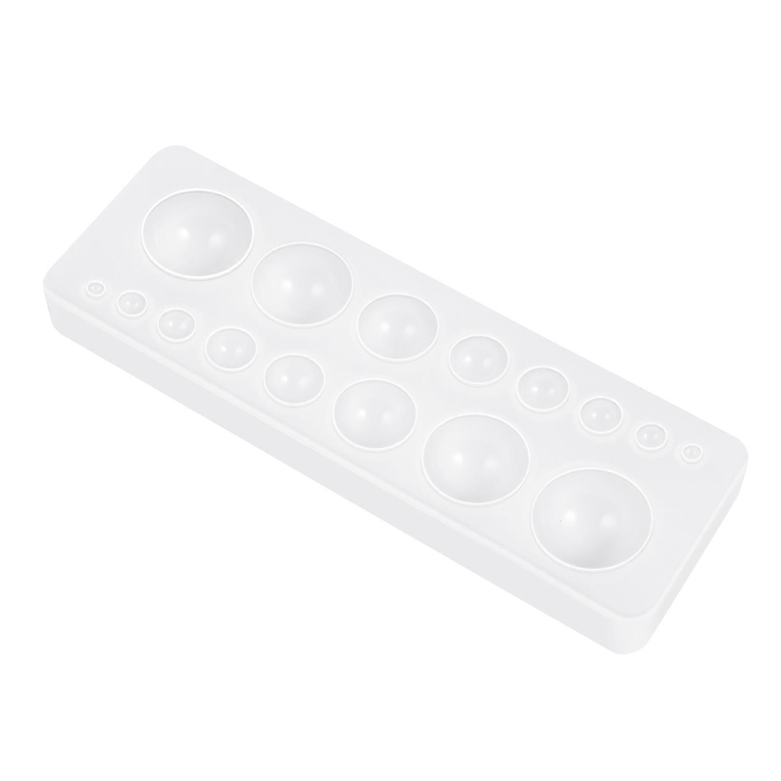 DIY Silicone Mold for Jewelry Pendant and Key Chain White Easy to Use Clean Multiple Sizes Round