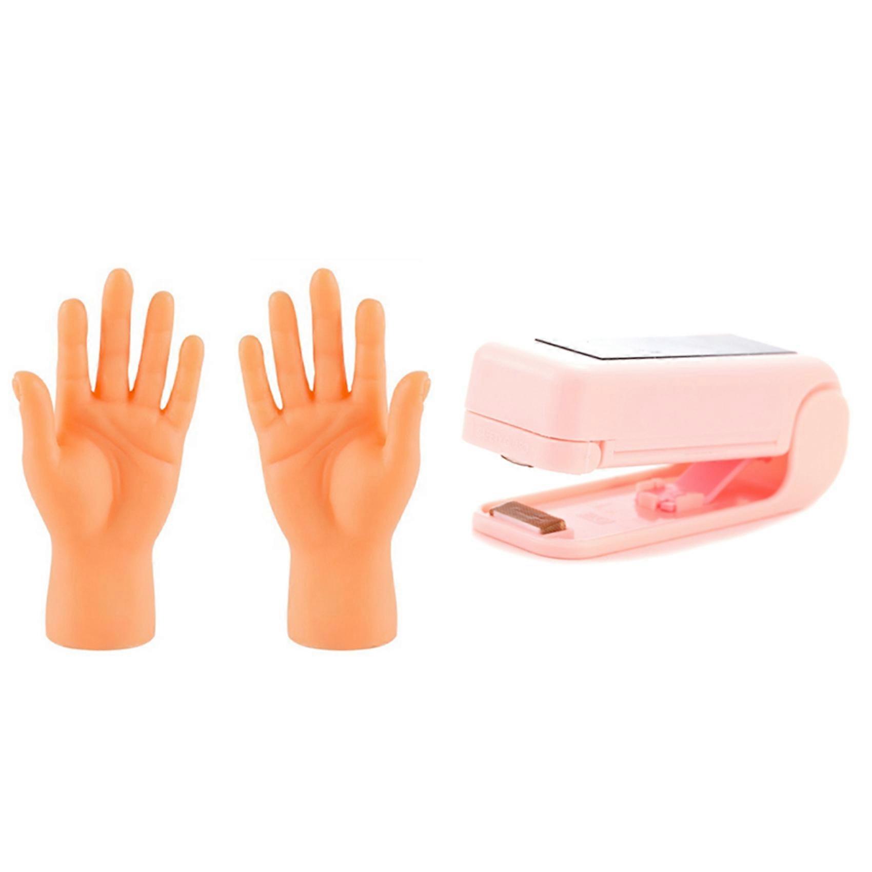2Pcs Funny Mini Hands Finger with Sealer Plastic Package Storage Bag Mini Sealing Machine