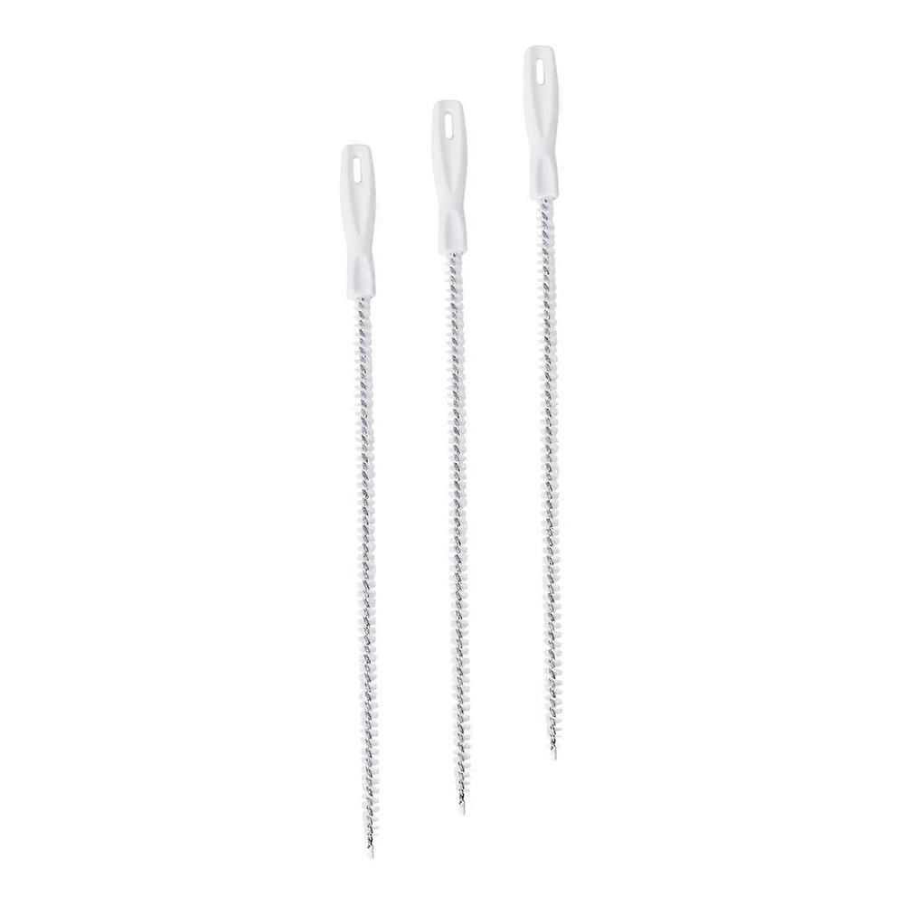 3pcs Flexible Drain Cleaning Brush Hair Clog Remover Tool for Sinks and Pipes with Bendable Design and Durable Spiral Nylon Bristles
