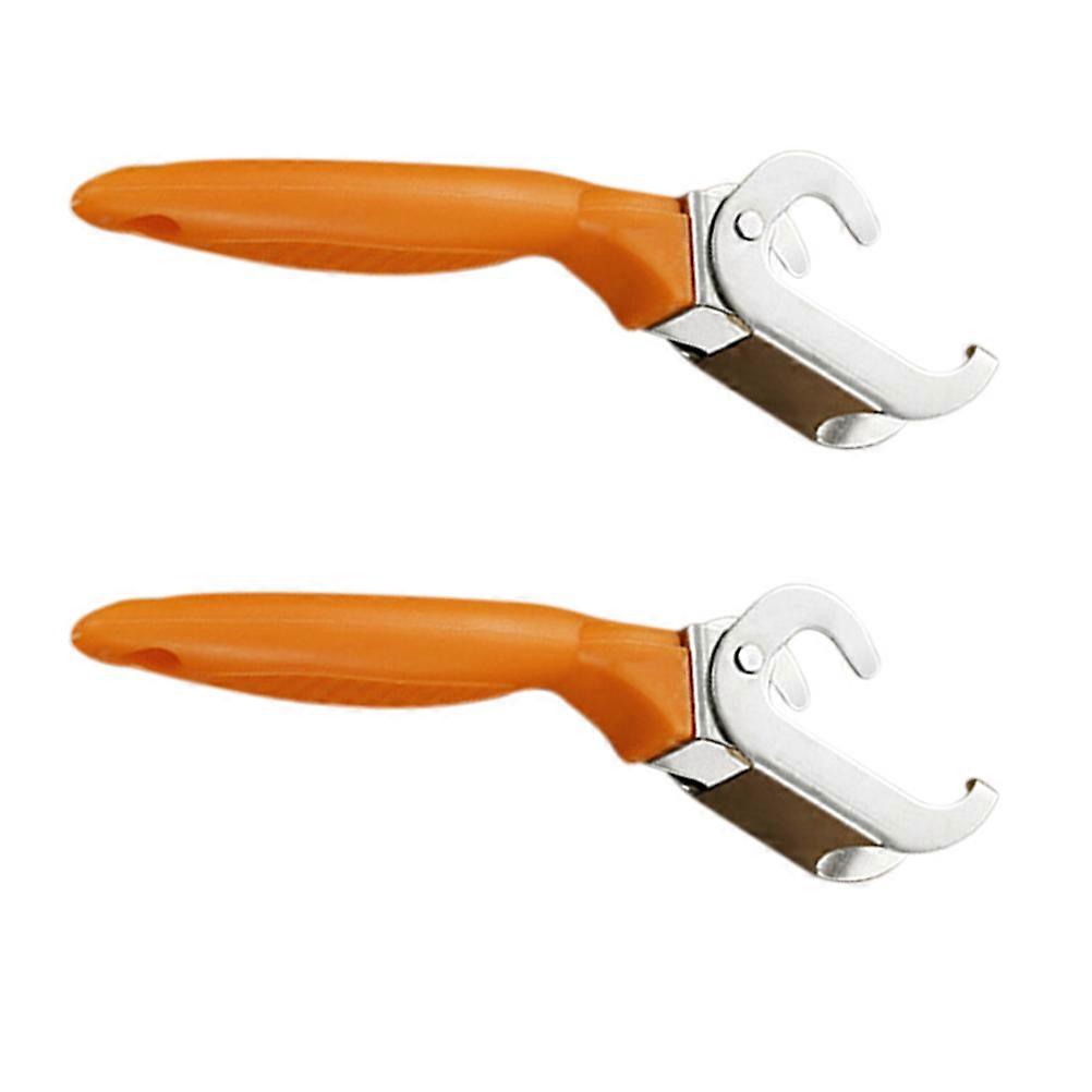 Orange Anti-Scalding Bowl Clamps for Kitchen Use Stainless Steel 2Pcs Safely Hold Hot Bowls Plates