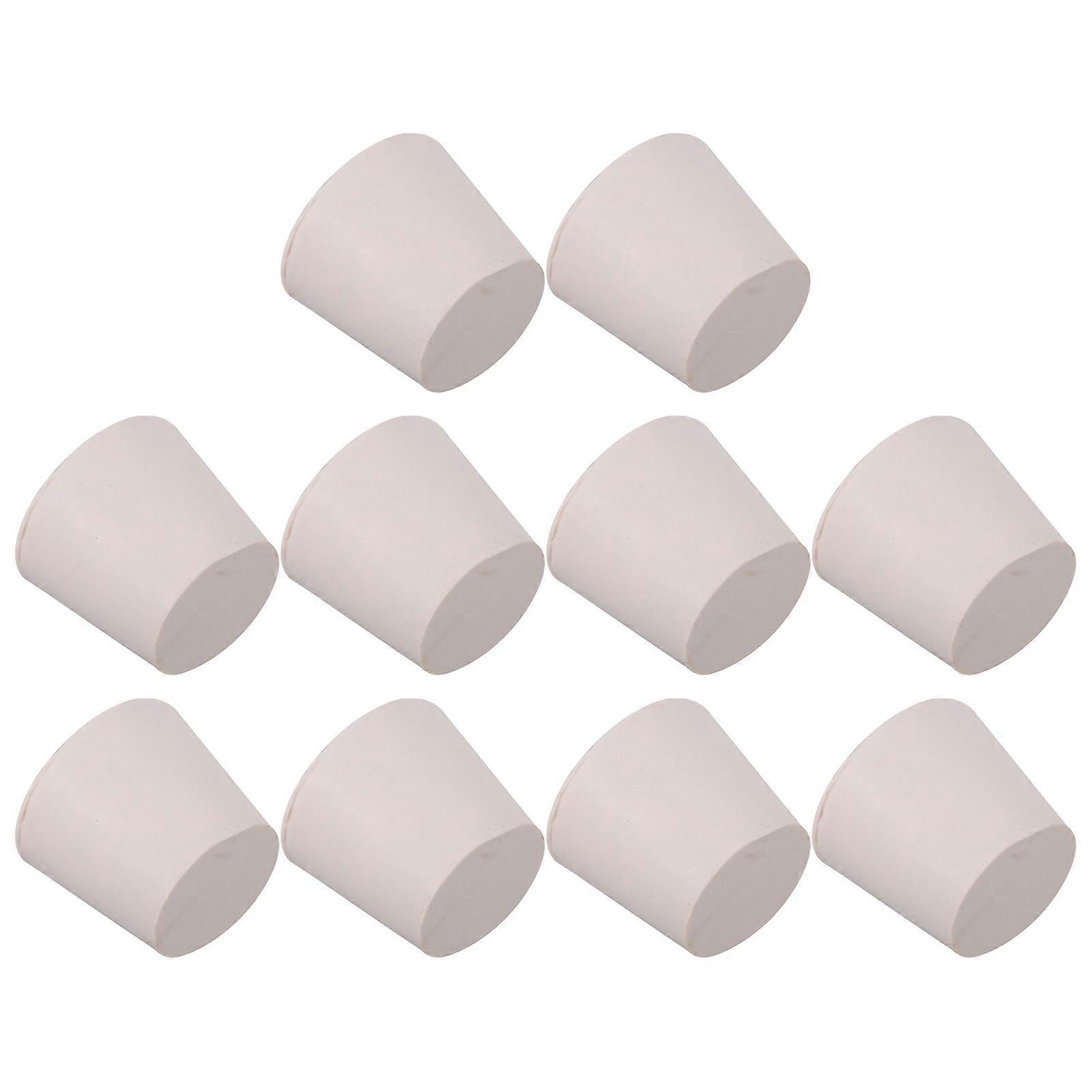 10Pcs Sealing Rubber Stopper Tapered Shape 3.5X3.5CM White For Laboratory Use Perfect For Researchers