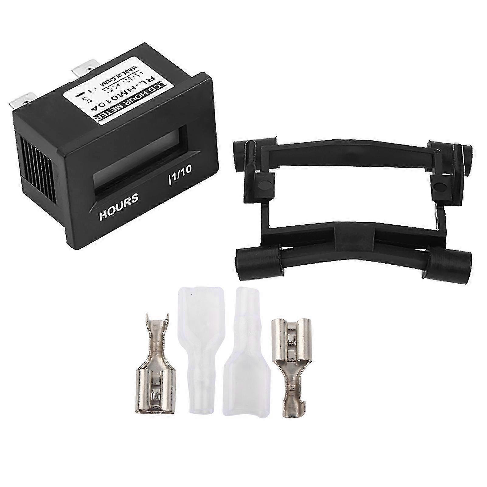 4.5-60V AC/DC Digital Hour Meter Gauge for Marine Boat Engine ATV Motorcycle